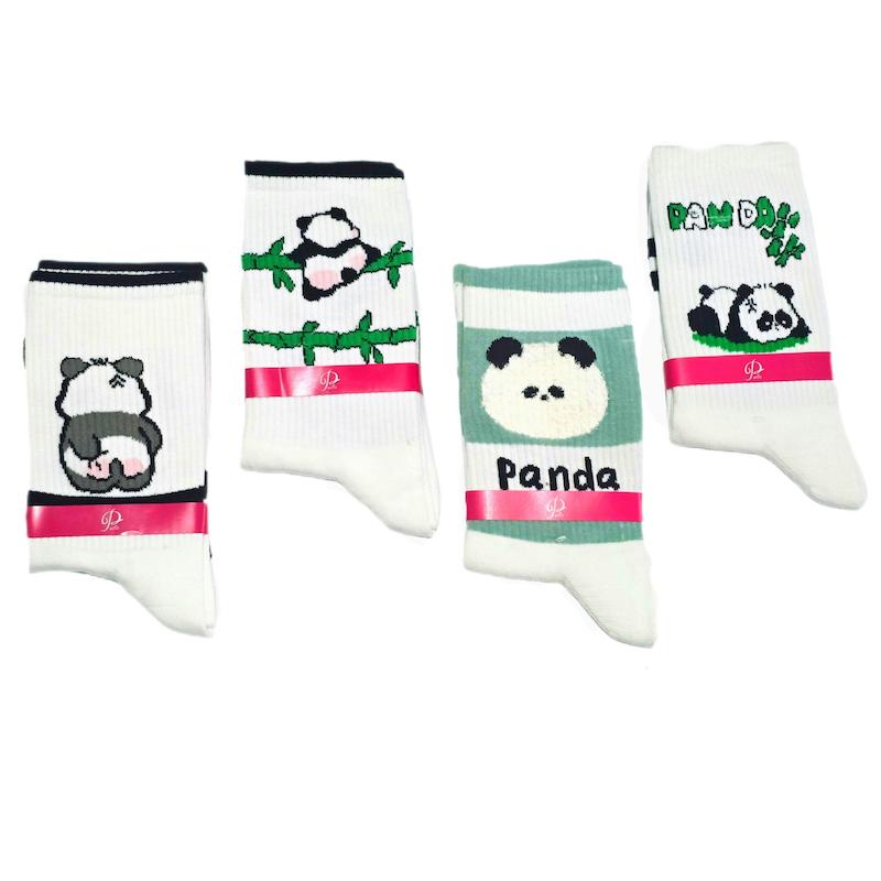 جوراب نخی ساق بلند پاندا سایز ۳۶ تا ۴۱