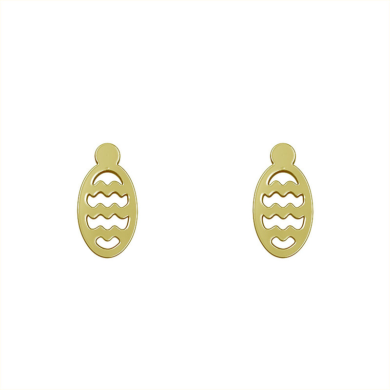 گوشواره طلا مدل بیضی کد GA10746