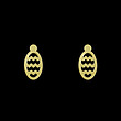گوشواره طلا مدل بیضی کد GA10746