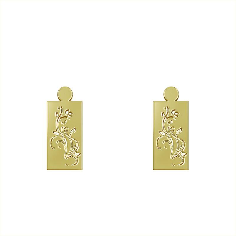 گوشواره طلا مدل هندسی کد GA14219