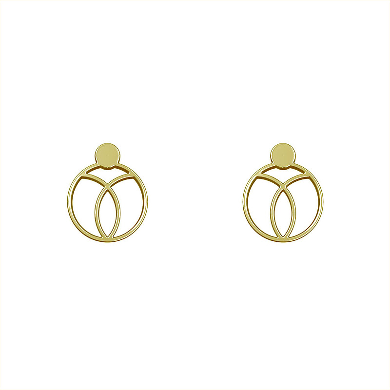 گوشواره طلا مدل دایره کد GA14470