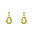 گوشواره طلا مدل A حرف کد GA14814