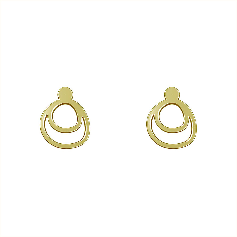 گوشواره طلا مدل دایره کد GA15086