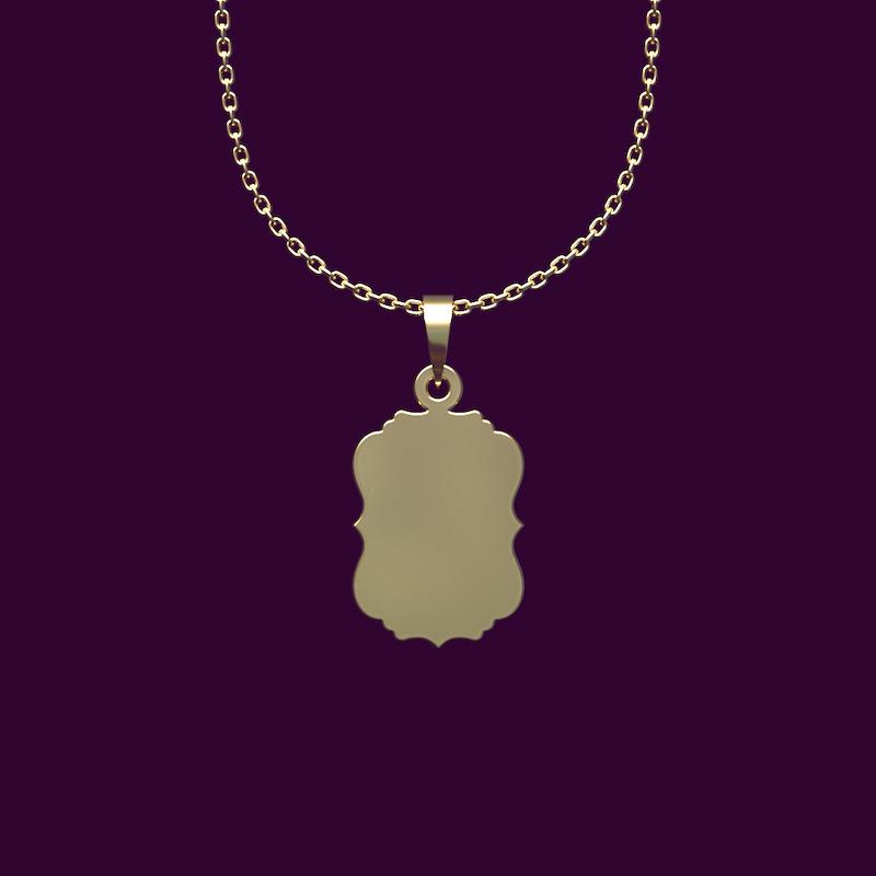 گردنبند طلا 18 عیار زنانه مدوپد مدل قاب کد P1029