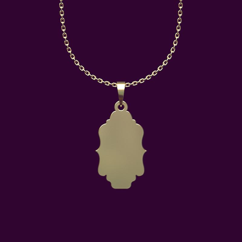 گردنبند طلا 18 عیار زنانه مدوپد مدل قاب کد P1061