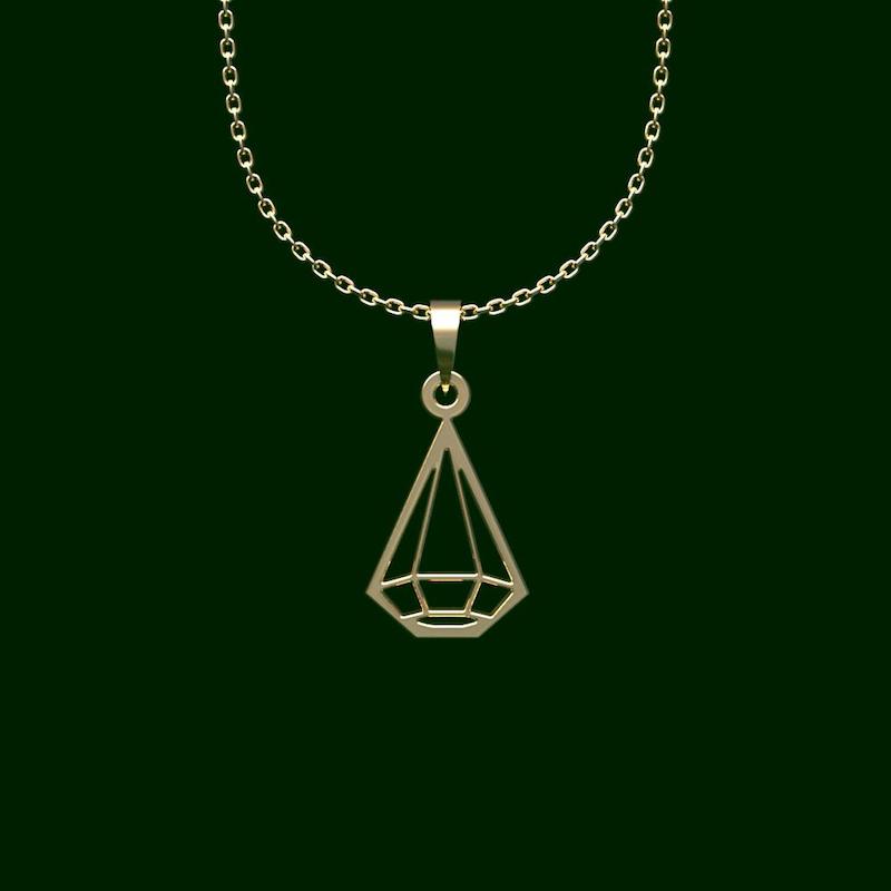 گردنبند طلا 18 عیار زنانه مدوپد مدل الماس کد PP1098