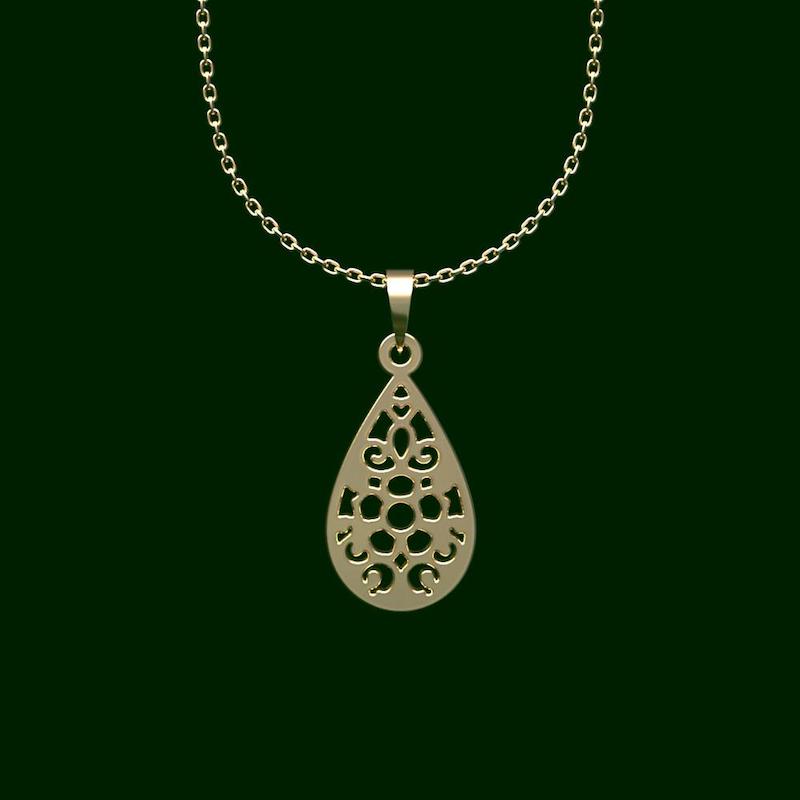 گردنبند طلا 18 عیار زنانه مدوپد مدل سنتی کد PP1101