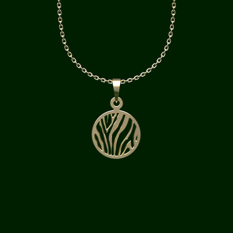 گردنبند طلا 18 عیار زنانه مدوپد مدل دایره کد PP1118