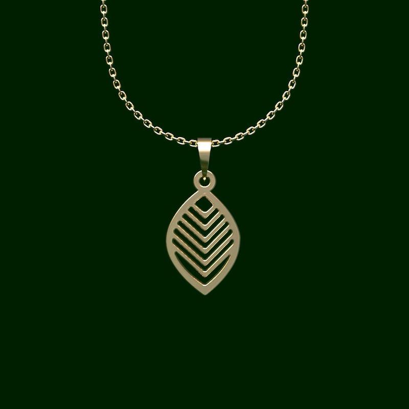 گردنبند طلا 18 عیار زنانه مدوپد مدل اشک کد PP1119