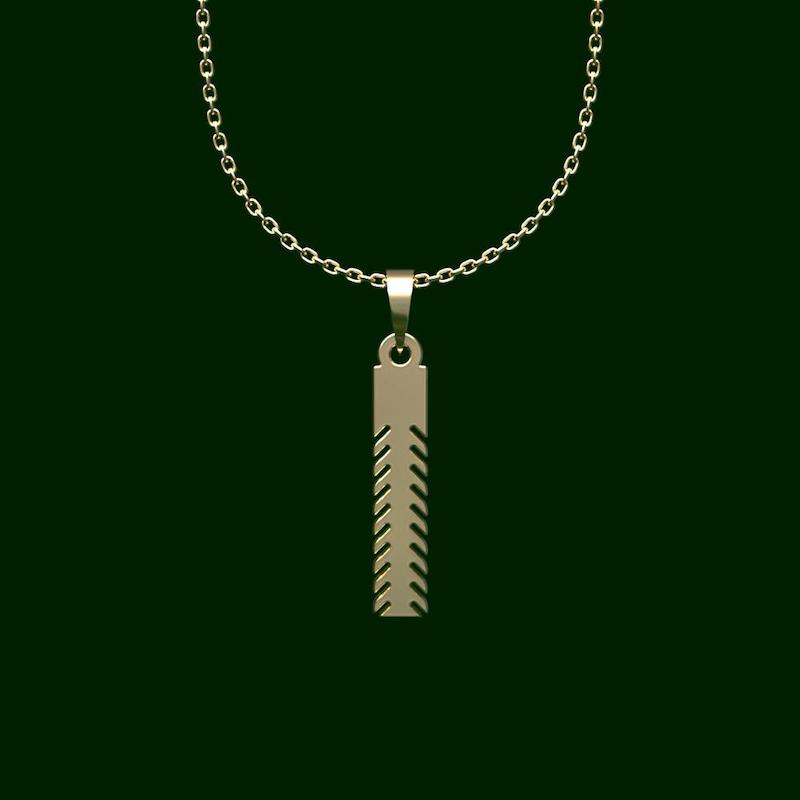 گردنبند طلا 18 عیار زنانه مدوپد مدل اره کد PP1125