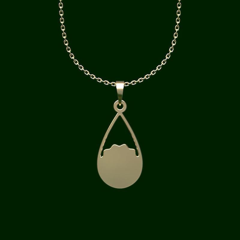 گردنبند طلا 18 عیار زنانه مدوپد مدل اشک کد PP1129