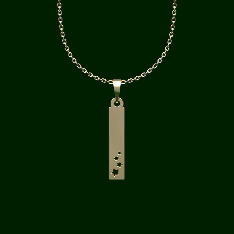 گردنبند طلا 18 عیار زنانه مدوپد مدل مستطیل کد PP1152