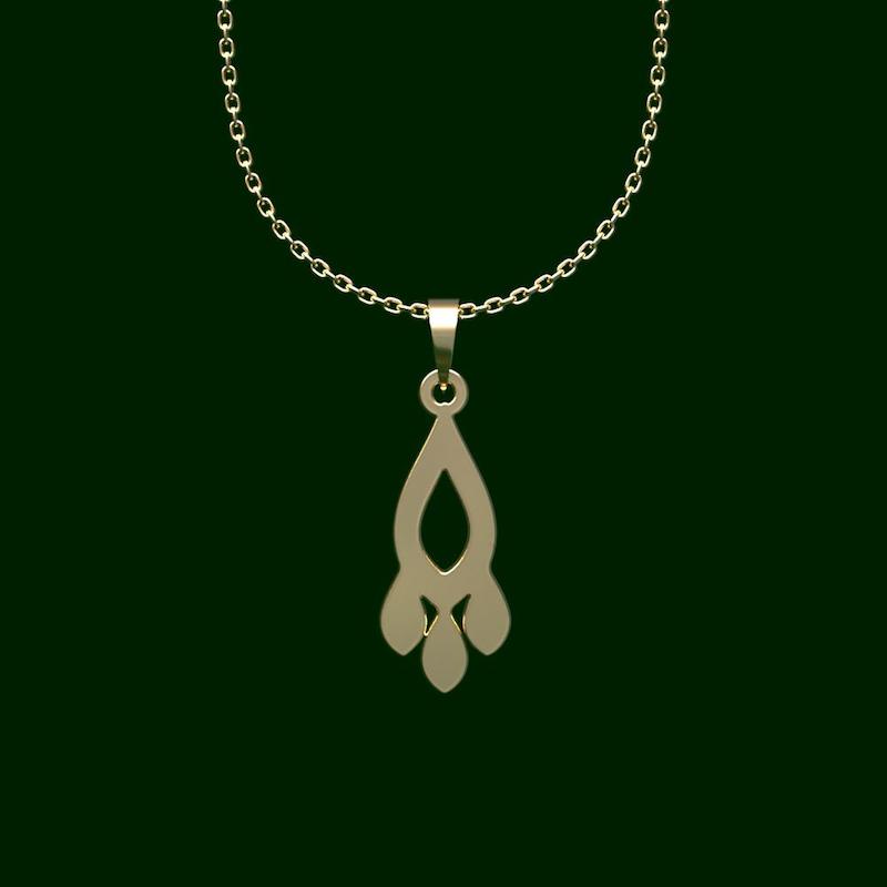 گردنبند طلا هندسی 18 عیار  کد PP1261