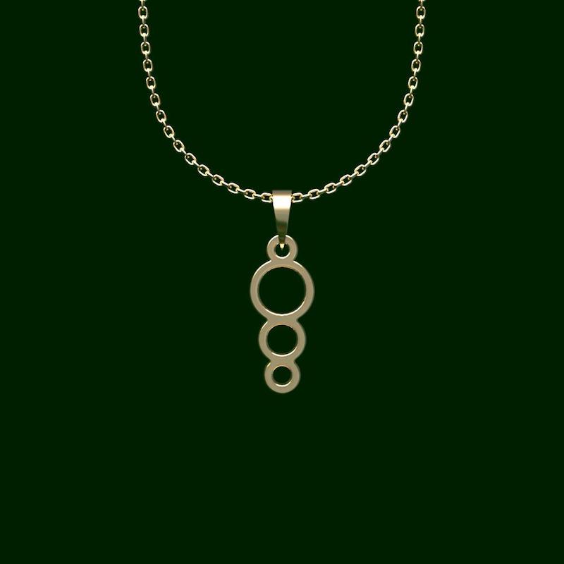 گردنبند طلا حلقه 18 عیار  کد PP1065