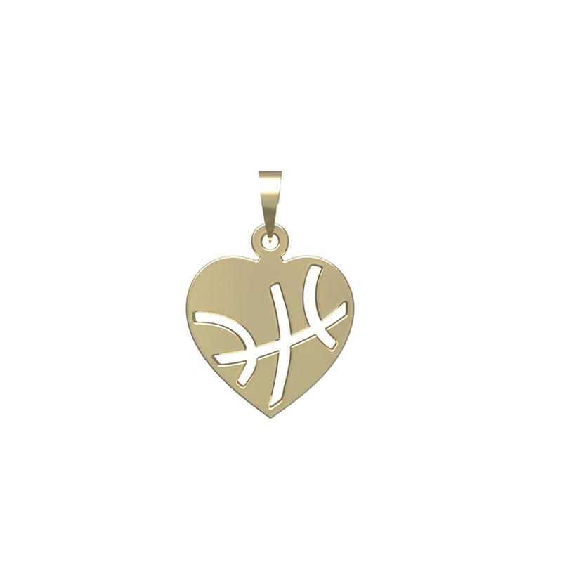 پلاک طلا مدل قلب کد PA11168