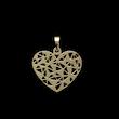 پلاک طلا مدل قلب کد PA11391
