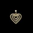 پلاک طلا مدل قلب کد PA11425