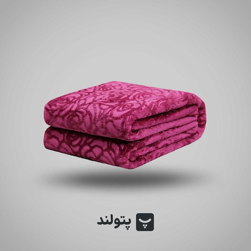 پتوی مسافرتی رنگ بنفش روشن سایز یکنفره از برند فلورا با طراحی کاربردی و رنگ خاص.