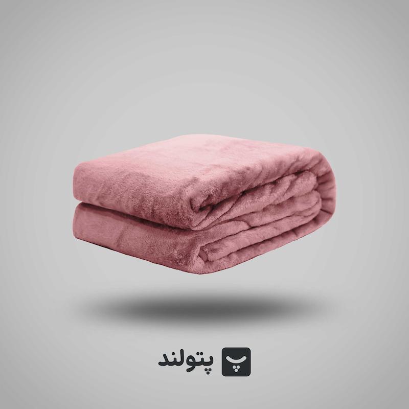پتو گلبافت یکنفره مورا با طرح ساده و رنگ کالباسی