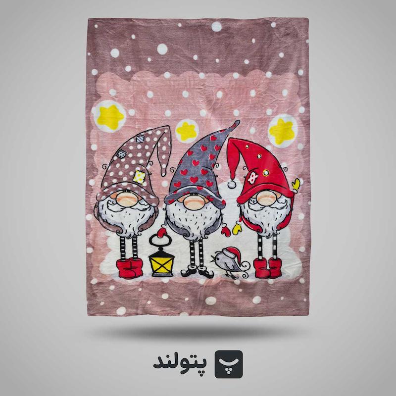پتو گلبافت یکنفره عروسکی دورف با رنگ صورتی