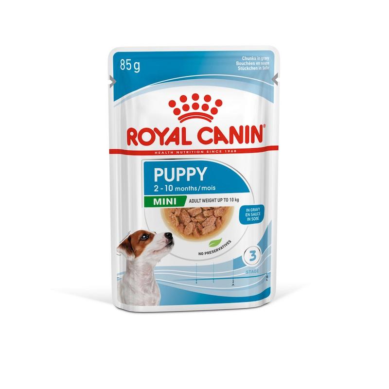 غذای پوچ توله سگ نژاد کوچک مینی پاپی رویال کنین (Royal Canin Dog Mini Puppy Pouch) وزن 85گرم