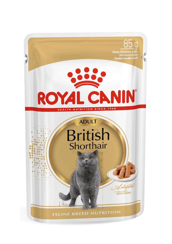 غذای پوچ گربه بریتیش ادالت رویال کنین (Royal Canin British Shorthair Adult) وزن 85 گرم