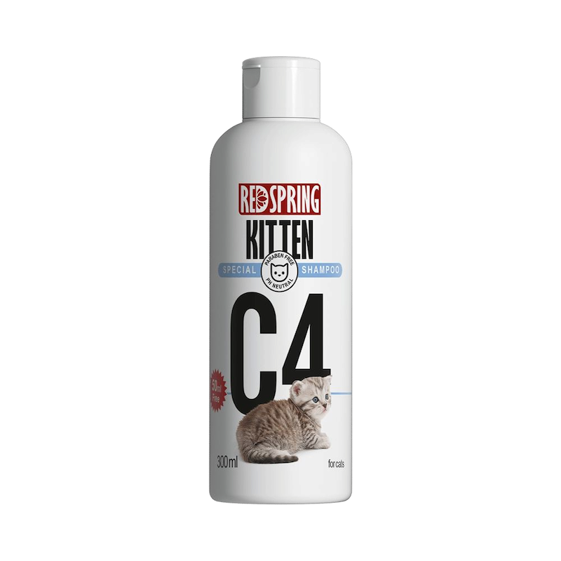    شامپو تخصصی مخصوص بچه گربه (مدل C4) رد اسپرینگ C4special shampoo kitten حجم ۲۵۰ میلی لیتر