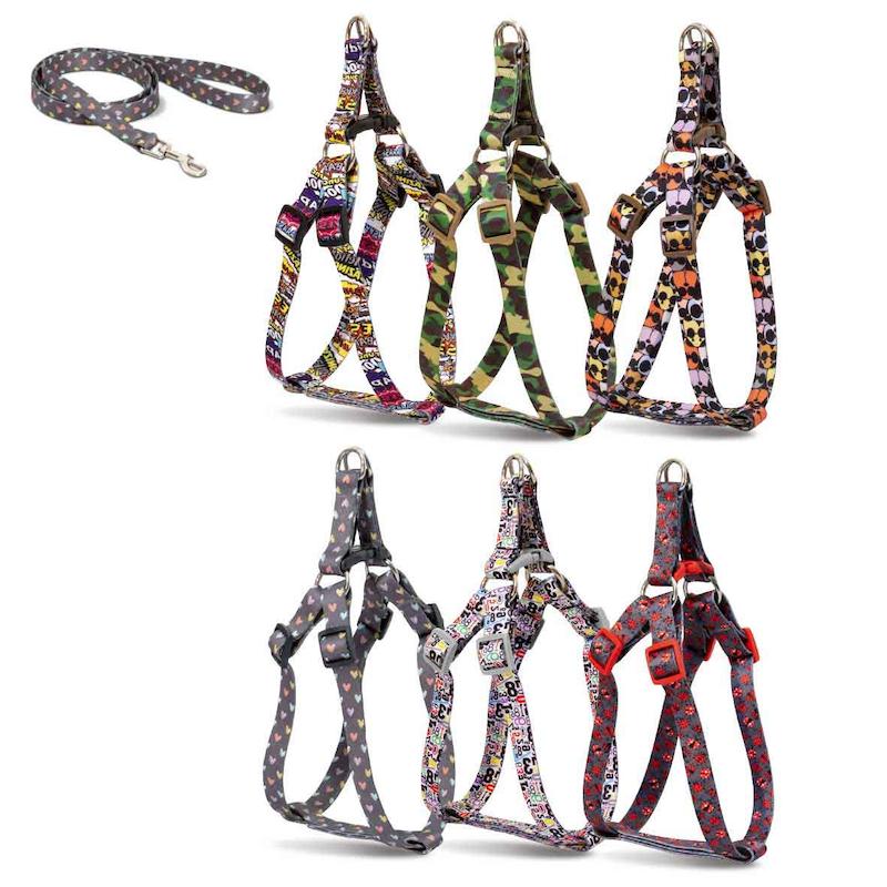 قلاده گردنی سگ مدل پتنتو همراه با لید سایز 3 نیناپت (ninapet)