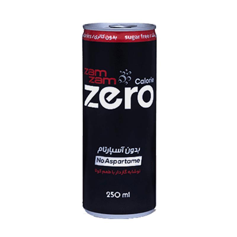  نوشابه گازدار زیرو کولا 250cc قوطی زمزم