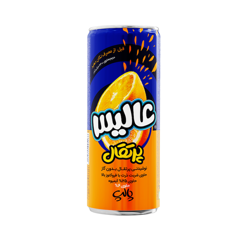 نوشیدنی پرتقال پالپ‌دار 250cc عالیس