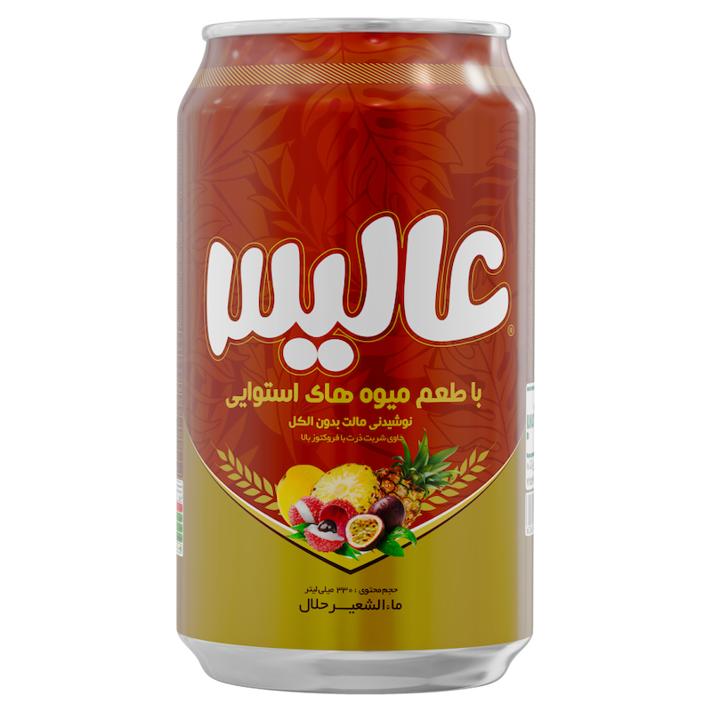ماءالشعیر استوایی 330cc قوطی عالیس