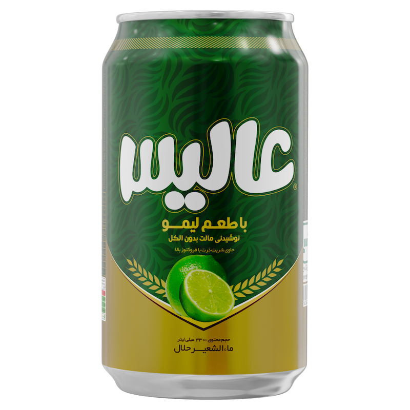 ماءالشعیر لیمو 330cc قوطی عالیس