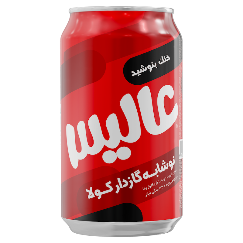 نوشابه گازدار کولا 330cc قوطی عالیس