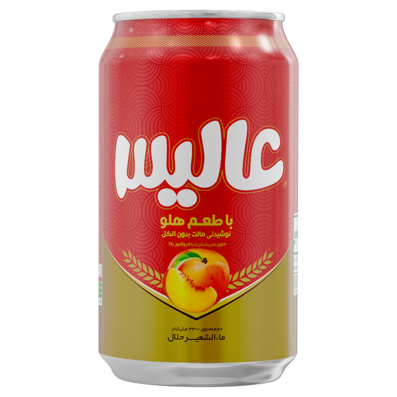 ماءالشعیر هلو 330cc قوطی عالیس