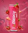 نوشیدنی انرژی‌زا توت‌فرنگی Energy+ زمزم