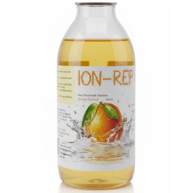 محلول خوراکی آین-رپ (ION-REP) روژین | جبران سریع آب و املاح با طعم پرتقال (۲۴۰ میلی‌لیتر)