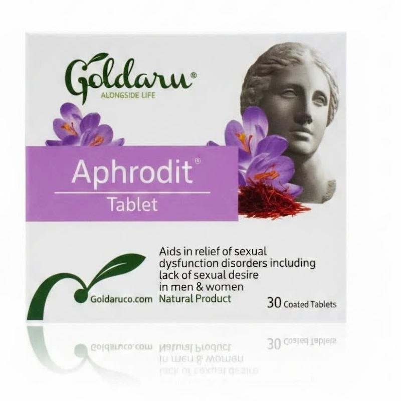 قرص آفرودیت (Aphrodit) گلدارو | راهکار طبیعی برای بهبود عملکرد جنسی(۳۰ عددی)