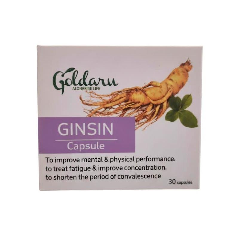 کپسول جینسین (GINSIN) گلدارو | مکمل طبیعی افزایش انرژی (۳۰ عددی)