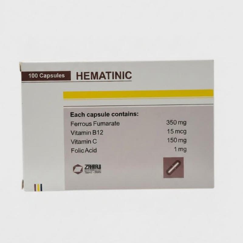 کپسول هماتینیک (HEMATINIC) زهراوی | راهکار تخصصی برای درمان کم‌خونی (۱۰۰ عددی)