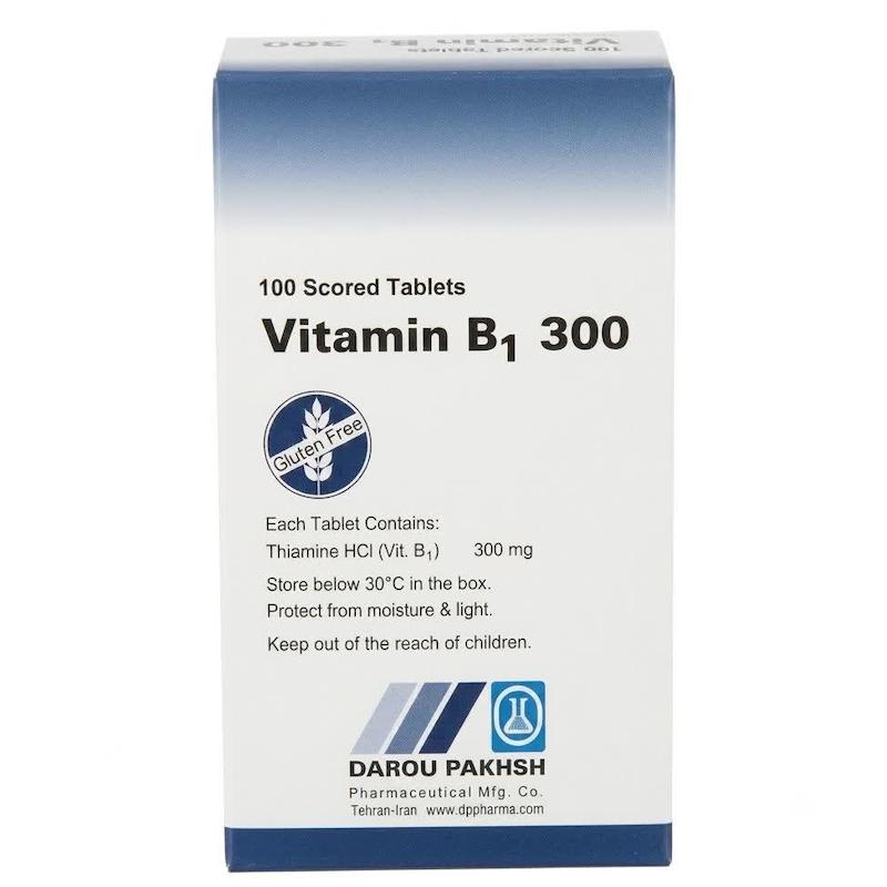 قرص ویتامین B1 ۳۰۰ (Vitamin B1 300) داروپخش | برای سلامت اعصاب و متابولیسم انرژی (۱۰۰ عددی)