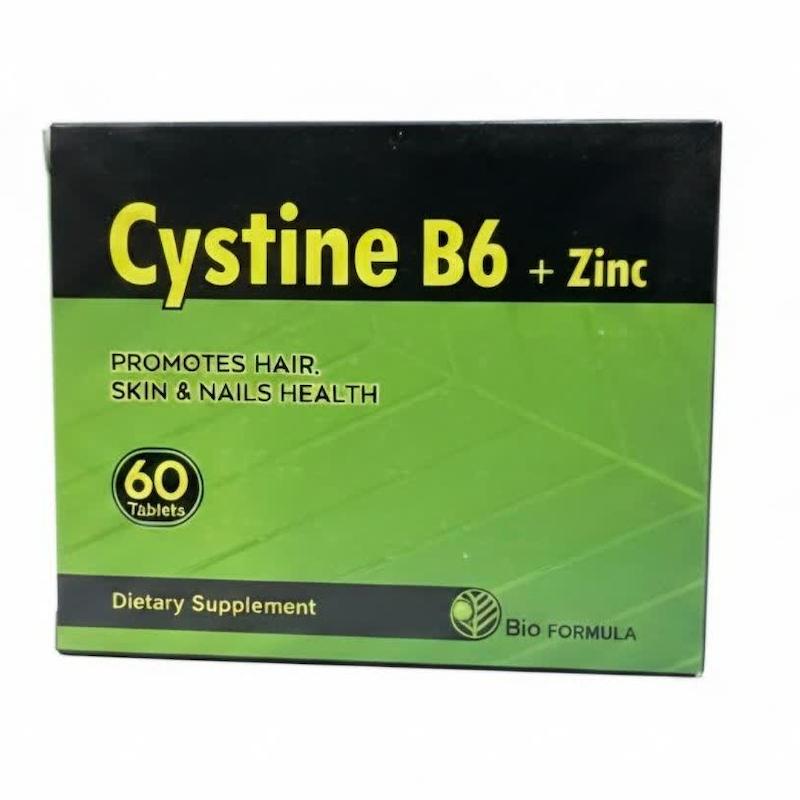 قرص سیستین B6 + زینک (Cystine B6 + Zinc) بیوفورمولا | مکمل تخصصی سلامت مو، پوست و ناخن (۶۰ عددی)