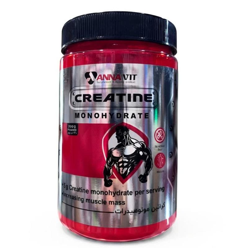 پودر کراتین مونوهیدرات (Creatine Monohydrate) آنا ویت |افزایش حجم عضلات و قدرت ورزشی (۲۰۰ گرمی)