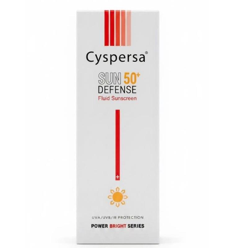 فلوئید ضدآفتاب سان دیفنس سیسپرسا (Cyspersa Sun Defense SPF 50+ Fluid) |محافظت از پوست در برابر لک و اشعه های مضر (۵۰ گرم)