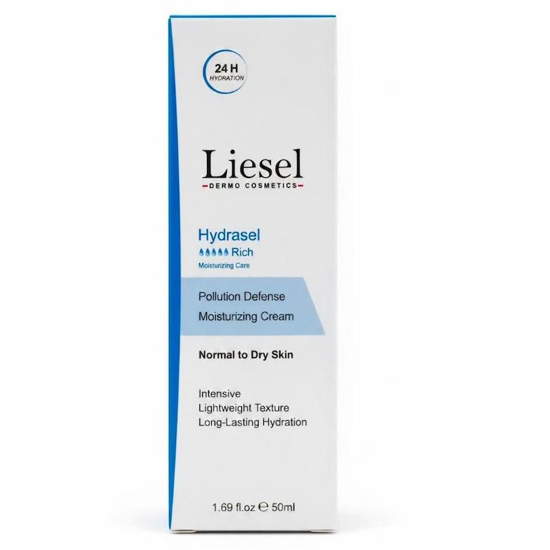 کرم آبرسان غنی هایدراسل ریچ لایسل (Liesel Hydrasel Rich Moisturizing Cream) | آبرسانی ۲۴ ساعته برای پوست‌های خشک (۵۰ میلی‌لیتر)