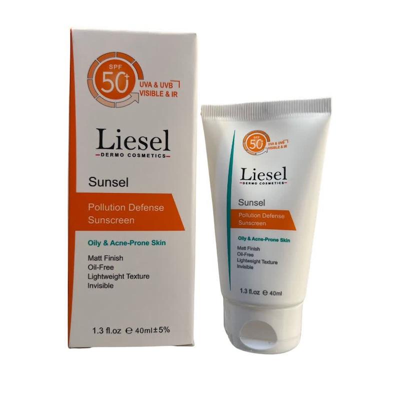 ضدآفتاب سان‌سل لایسل مخصوص پوست چرب و آکنه‌ای (Liesel Sunset Oil-Free SPF 50+) | محافظت ۳۶۰ درجه با بافت مات و کنترل‌کننده چربی (۴۰ میلی‌لیتر)