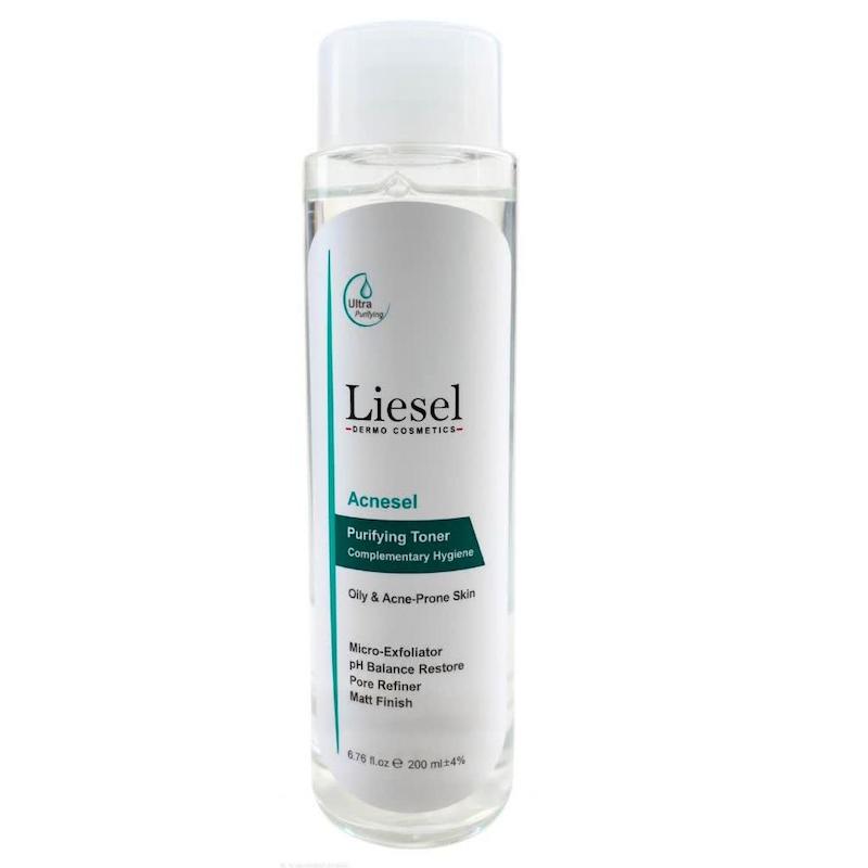 تونر پاک‌کننده آکنه‌سل لایسل (Liesel Acnesel Purifying Toner) |مناسب  روتین پوست چرب و آکنه‌ای با بافت بدون الکل (۲۰۰ میلی‌لیتر)
