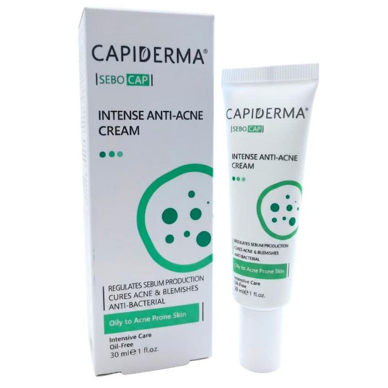 کرم ضد آکنه شدید کاپی‌درما (CAPIDERMA Intense Anti-Acne Cream) | درمان ریشه‌ای جوش‌ها با کنترل ضدباکتری (۳۰ میلی‌لیتر)