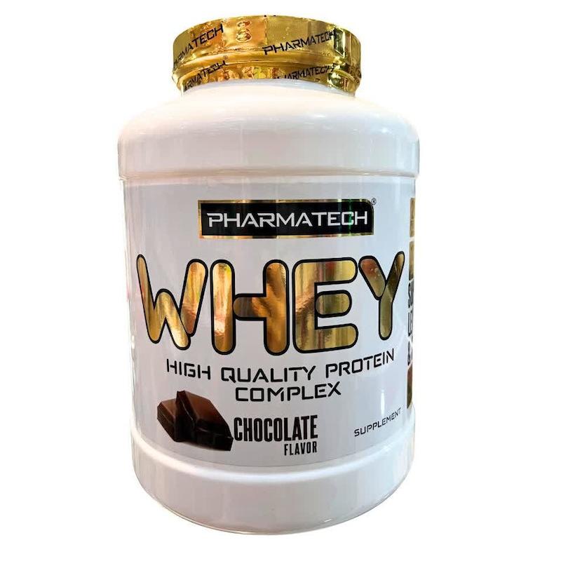 پروتئین وی فارماتک (PHARMATECH Whey Protein) با طعم شکلات | پروتئین کنسانتره با کیفیت بالا برای رشد و ریکاوری عضلات (۱۸۱۸ گرم - ۴ پوند)