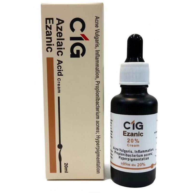 کرم آزالئیک اسید ۲۰٪ اِزانیک C1G (EzaniC Azelaic Acid 20% Cream) | درمان تخصصی آکنه، لک و هایپرپیگمانتاسیون (۲۰ میلی‌لیتر)