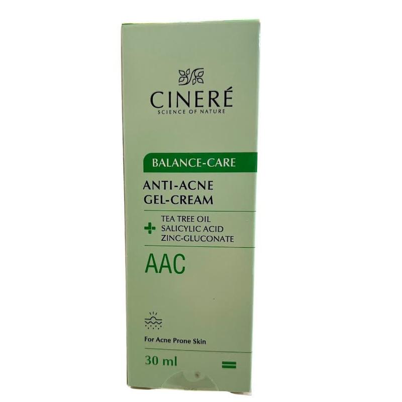 ژل کرم ضد آکنه سینره AAC (CINERÉ Anti-Acne Gel-Cream) | درمان گیاهی و مؤثر جوش‌های سرسیاه، سرسفید و کیستیک (۳۰ میلی‌لیتر)